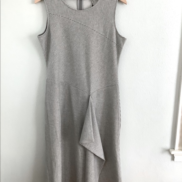 Calvin Klein NWT Grey/White Dress M/M Asymmetrical - Picture 8 of 8